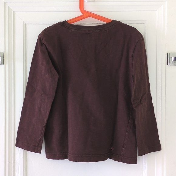 Tea Collection brown Vaqueros Mexico cowboy stamp long-sleeve tee - Picture 2 of 2